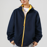 9w件+330g华棉2026春款拼色连帽开衫卫衣无影墙WY616P36，男装卫衣，电商A030