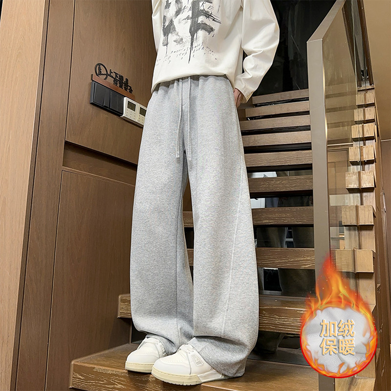 2000件+300g加绒款潮流休闲运动抽绳男裤室内模特K195-JRP35,男装卫衣,电商A030