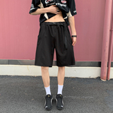 3千件米通格320g2026春款美式拼接直筒短裤户外模特DK021P28控59，男装牛仔裤，电商A030