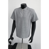 5千件氨纶棉280g2026春款美式半拉链垫肩短袖t恤男半袖T2531P18，男装T恤，电商A030