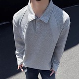 5w+280g2026春款曼巴棉重磅POLO衫翻领长袖T恤高街T2599特P18，男装T恤，电商A030