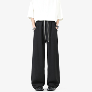 2k件+2026春款垂感宽松卫裤男大码弯刀休闲裤 无影墙 K8009 特P28，男装休闲裤，电商A030