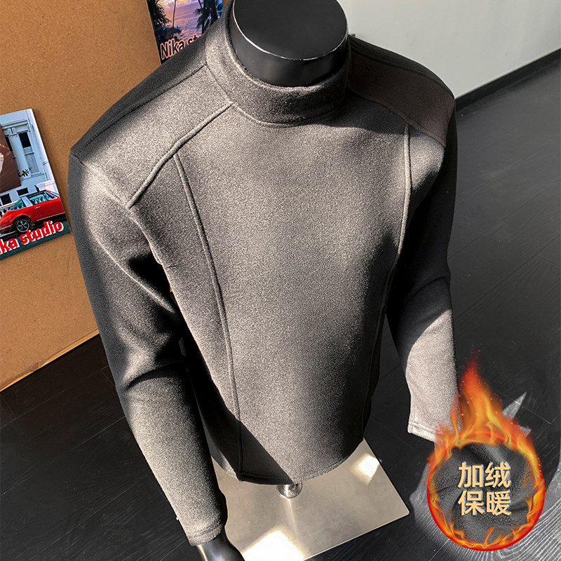 30w件+420g德绒加绒2026春结构款打底衫室内模特T2600-JRP18.5,男装T恤,电商A030