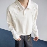 5w+280g曼巴棉2026春重磅POLO衫翻领长袖T恤室内模特T2599特P18，男装T恤，电商A030