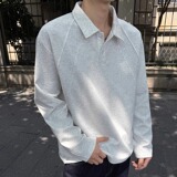 曼巴棉美式正肩POLO衫重磅衬衫翻领长袖T恤男休闲新款T2599P19，男装Polo衫，电商A030