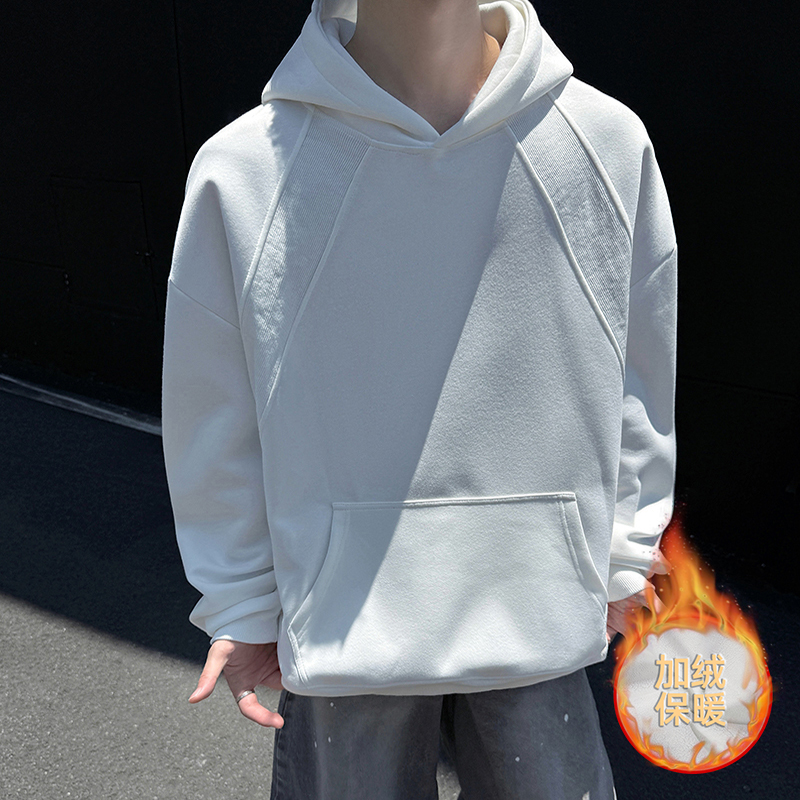 2000件+330g加绒款男潮牌套头连帽卫衣室外模特WY617-JR特P38，男装卫衣，电商A030