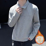 1w+420g曼巴棉加绒2026春款POLO翻领长袖T恤高街T2599-JR特P19，男装T恤，电商A030