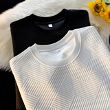 5千件提花270g2026春款纯色提花圆领短袖t恤半袖体恤T2539P10，男装T恤，电商A030