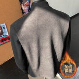 30w件+280g加绒款设计感宽松长袖德绒打底假模特T2600-JRP25，男装T恤，电商A030