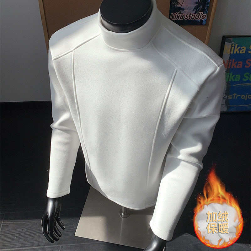 30w件+420g德绒加绒2026春结构款打底衫室内模特T2600-JRP18.5，男装T恤，电商A030