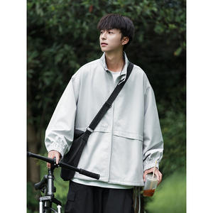 现货1k+ 2026春款潮流时尚日系立领夹克男 港风 JK5030 特P55，男装夹克，电商A030