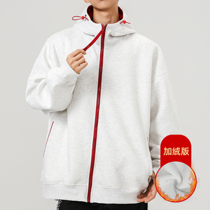 2000件+330g 加绒  秋冬拼色开衫卫衣 无影墙WY616-JR P52图片