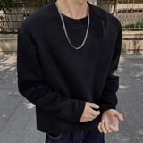 潮牌美式解构拼接长袖T恤男2025秋新款百搭打底套头上衣T2596P18，男装T恤，电商A030