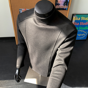 30w件+420g德绒加绒2026春结构款打底衫 室内模特 T2600-JR P18.5，男装T恤，电商A030