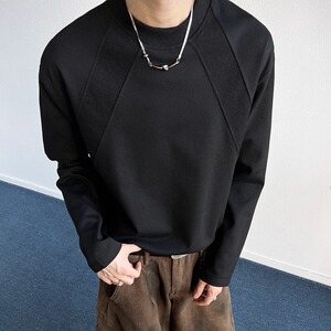 2W件+280g 2026春款曼巴棉解构拼接长袖T恤 室内模特 T2598 P18图片