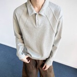 5w+280g曼巴棉2026春重磅POLO衫翻领长袖T恤室内模特T2599特P18，男装T恤，电商A030