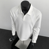 5w+280g曼巴棉2026春款重磅POLO衫翻领长袖T恤假模特T2599特P18，男装T恤，电商A030