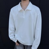 5w+280g2026春款曼巴棉重磅POLO衫翻领长袖T恤室内模特T2599P19，男装T恤，电商A030