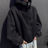 5k件+400g华棉2026春款结构线连帽卫衣外套高街WY605特P38，女装短外套，电商A030