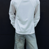 2W件+280g2026春款曼巴棉解构拼接长袖T恤高街模特T2598P18，男装T恤，电商A030