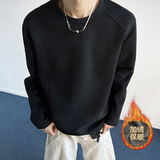 1w+420g华棉加绒2026春款解构拼接长袖T恤室内模特T2596-JR特P23，男装T恤，电商A030