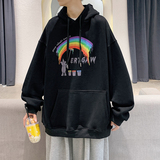 春装现货卡通彩虹卫衣男女港风大皂W6021P48控68主推差价大，男装卫衣，电商A030