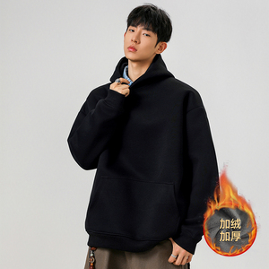 5W件+ 420g华棉加绒2026春连帽纯色套头卫衣无影墙WY801-JR 特P35，男装卫衣，电商A030