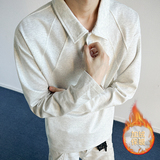 1w+加绒款正肩POLO衫男重磅翻领长袖T恤室内模特T2599-JRP25，男装T恤，电商A030