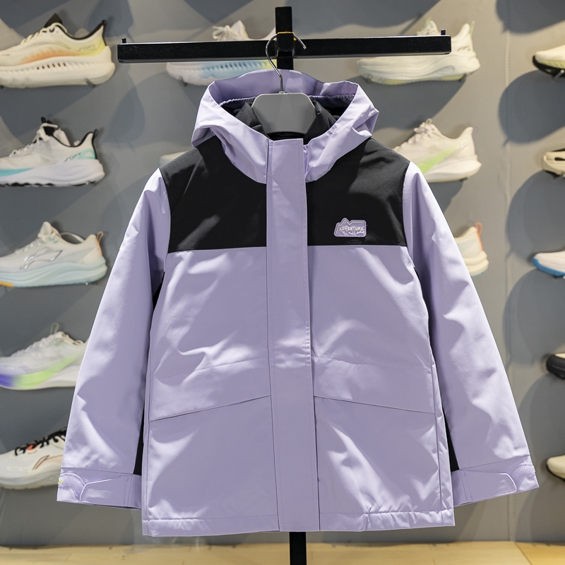 李宁三合一运动风衣防风保暖