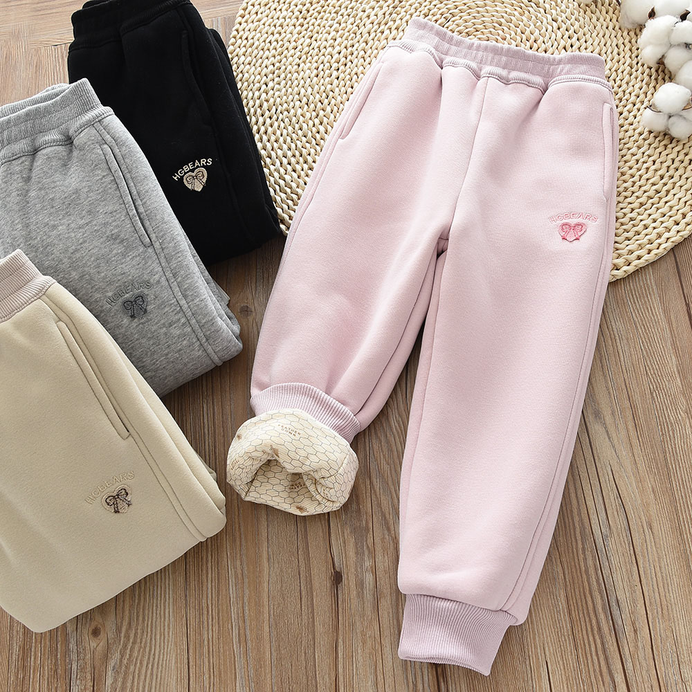 巨厚一条过冬女童加棉厚棉裤儿童自发热运动裤中大童恒温保暖裤子