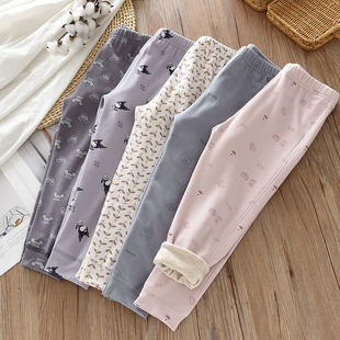 A类男女童羊毛拉架蚕丝保暖裤儿童双层加厚内穿校服神器发热打底