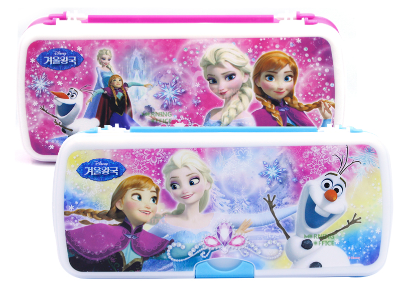 韩国爱莎文具盒女冰雪奇缘小学生公主铅笔盒带画板六一儿童节礼物