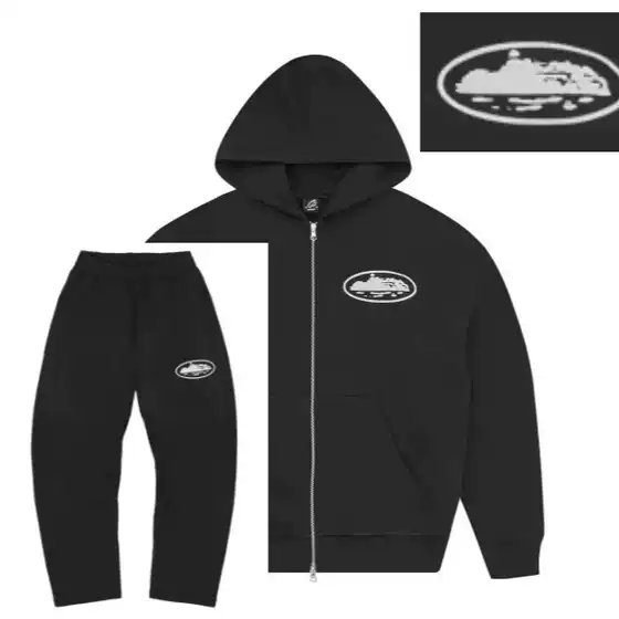 Alcatraz Trendy Street Style Loose Sweatshirt Set for Men and Women, Hip-Hop Sports Zipper Hoodie and Pants Set