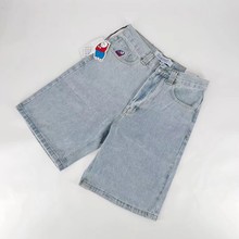 shorts Denim 欧美街头嘻哈潮牌BIGBOY滑板牛仔短裤 高街阔腿五分裤