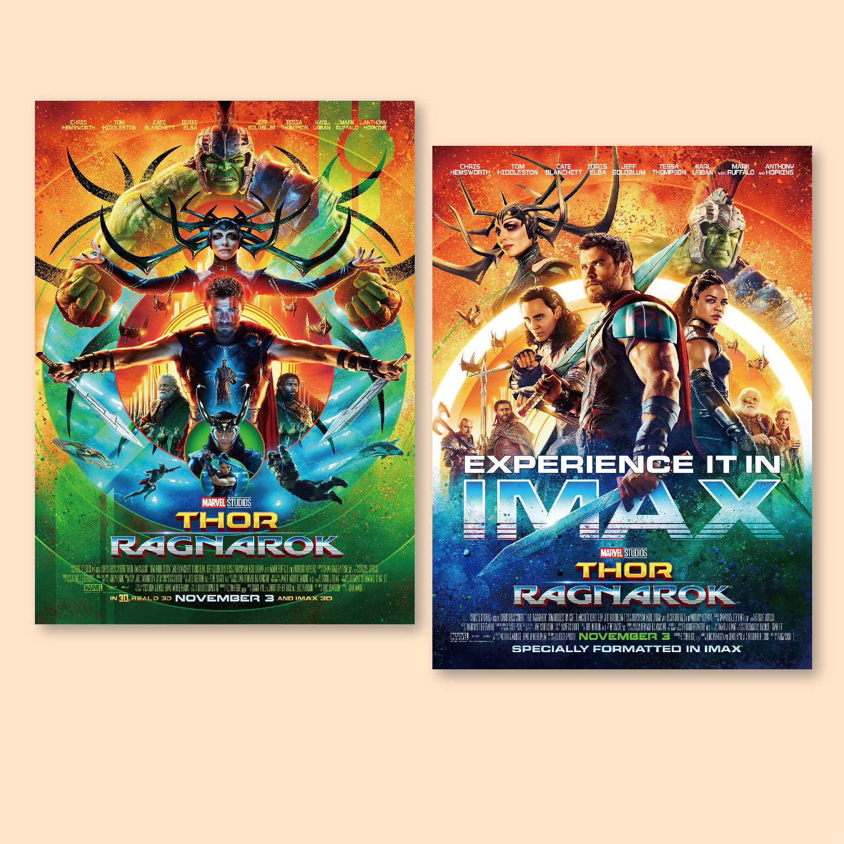 雷神3诸神黄昏电影海报Thor Ragnarok漫威装饰画墙贴无框画挂画