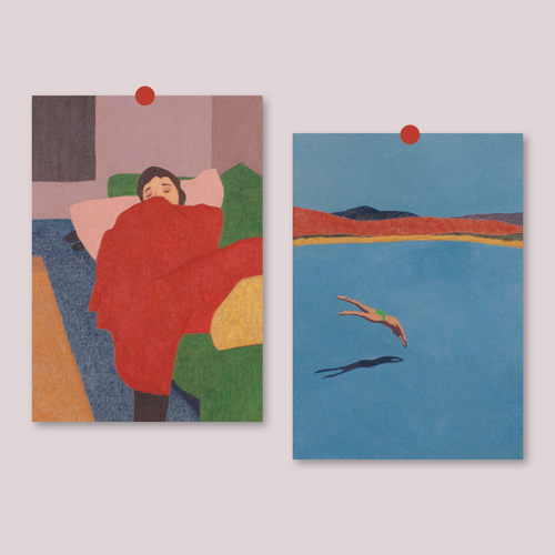 Guimtio现代简约风景装饰画5送1