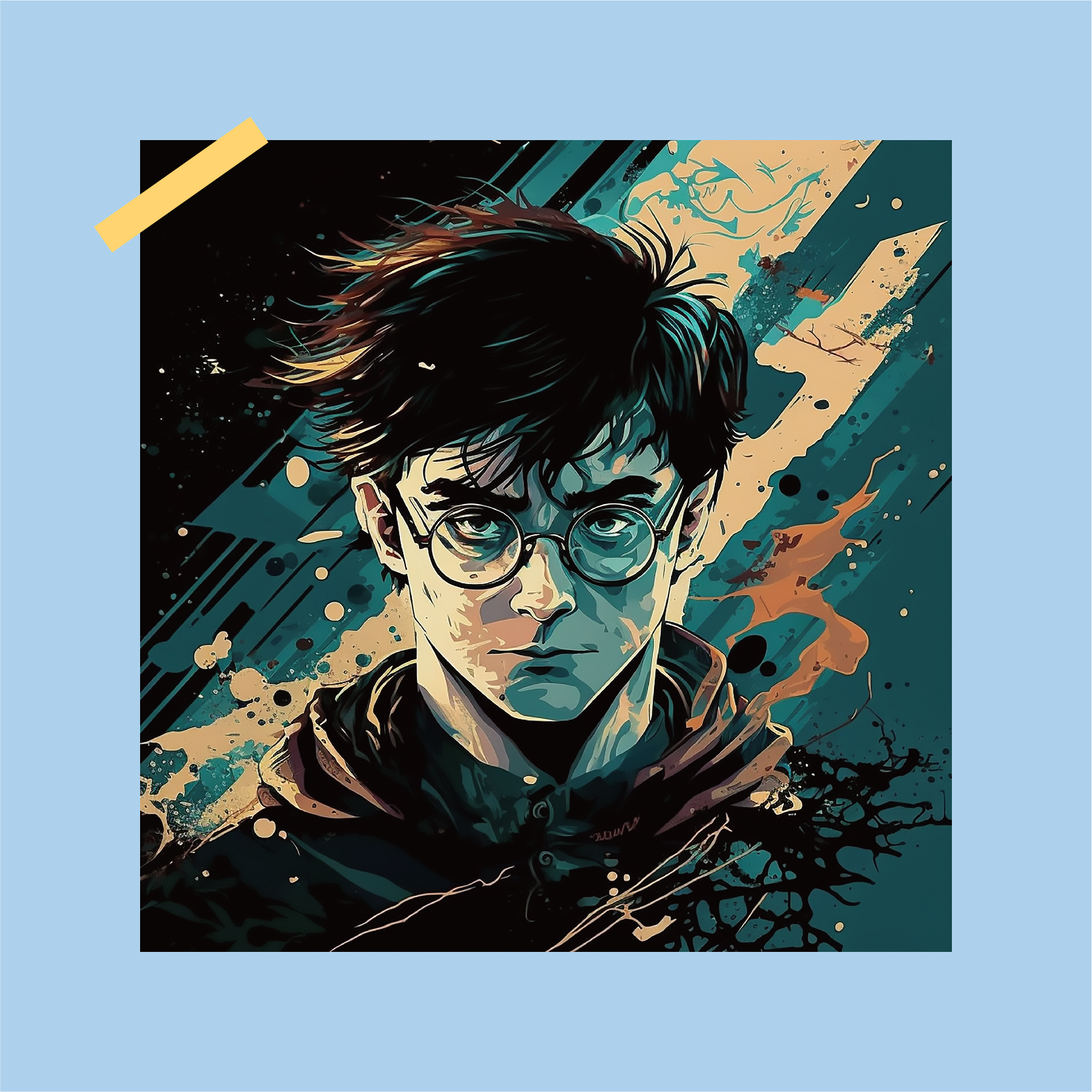 哈利波特/自制电影海报卧室宿舍客厅家居背景手绘装饰画明信片