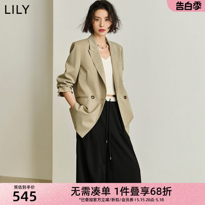 复古双排扣商务都市西装外套LILY