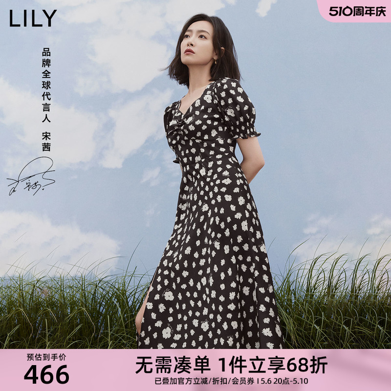 新款法式慵懒浪漫Lily连衣裙女