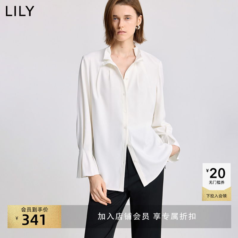 LILY通勤半高领法式外套衬衫