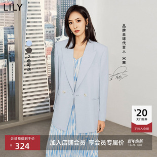女装 LILY2024秋新款 时尚 职业通勤设计款 外套 简约西装 宋茜同款