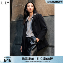 通勤风新款 LILY双面呢大衣季 高级感小个子毛呢外套女 100%羊毛