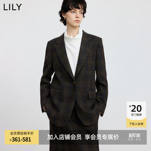 西装 气质高级感两件套装 外套女 复古学院风时尚 LILY2025冬新款