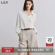LILY2025新款 女 衬衫 时尚 设计感通勤气质优雅职业宽松垂感长袖