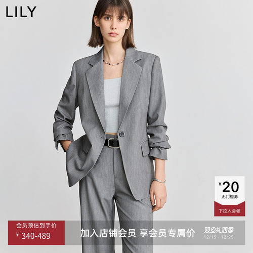 LILY通勤一粒扣百搭女装西装外套
