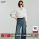 塔克褶透气垂感气质通勤白色衬衫 LILY2025新款 学院风法式 外套女
