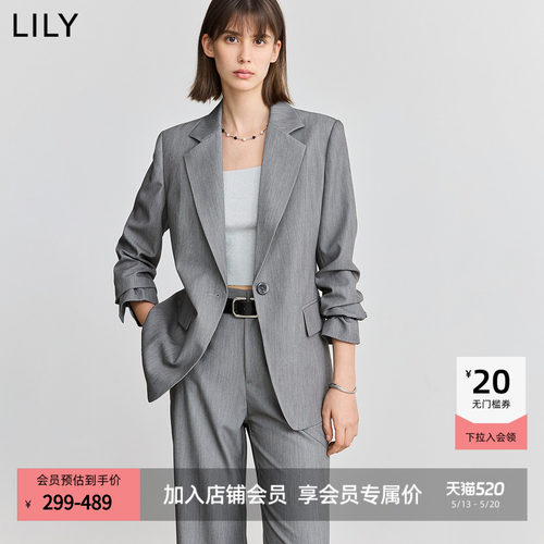 LILY通勤一粒扣百搭女装西装外套