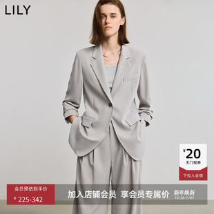 外套 格雷系一粒扣百搭职业通勤宽松休闲西装 LILY2025新款 女装