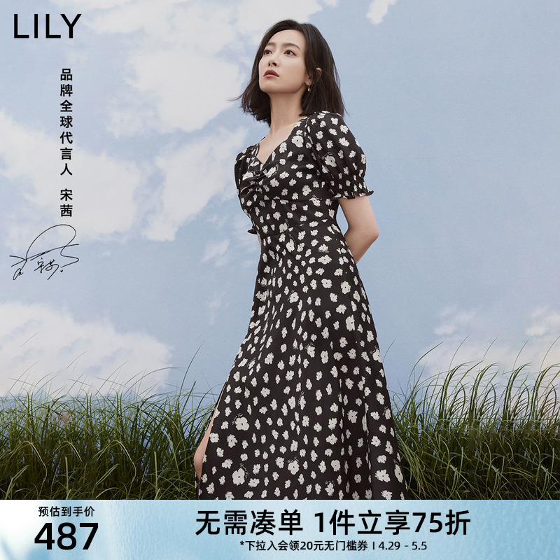 新款法式慵懒浪漫Lily连衣裙女