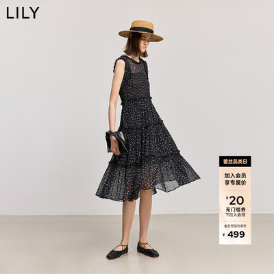 LILY法式碎花显瘦时髦连衣裙